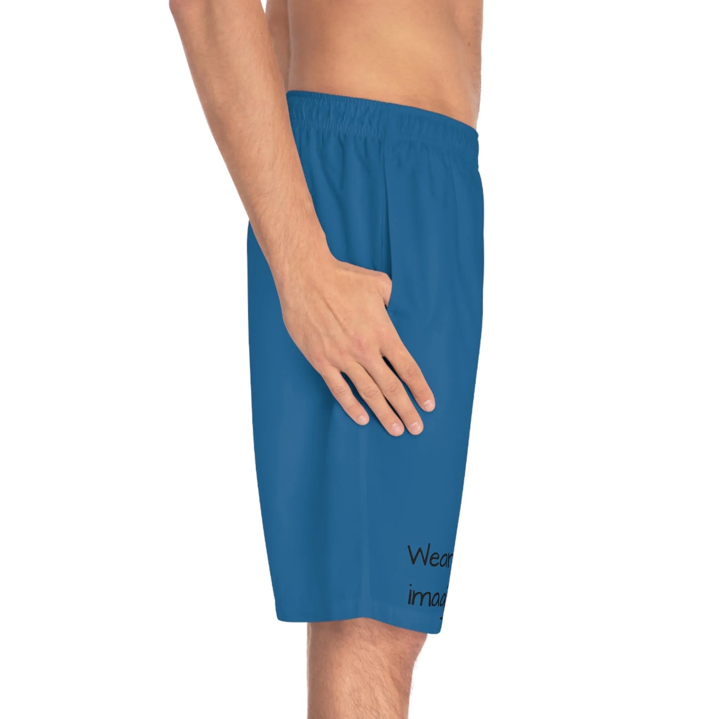 Catch Love Like a Wave Men's Board Shorts, Summer Beachwear, Swim Trunks, Vacation Essentials, Men's Swim Shorts, Nautical Gift