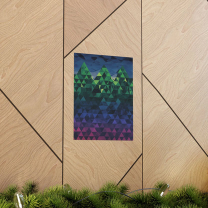 Abstract Mountain Matte Vertical Poster 2025 - Iron Phoenix GHG