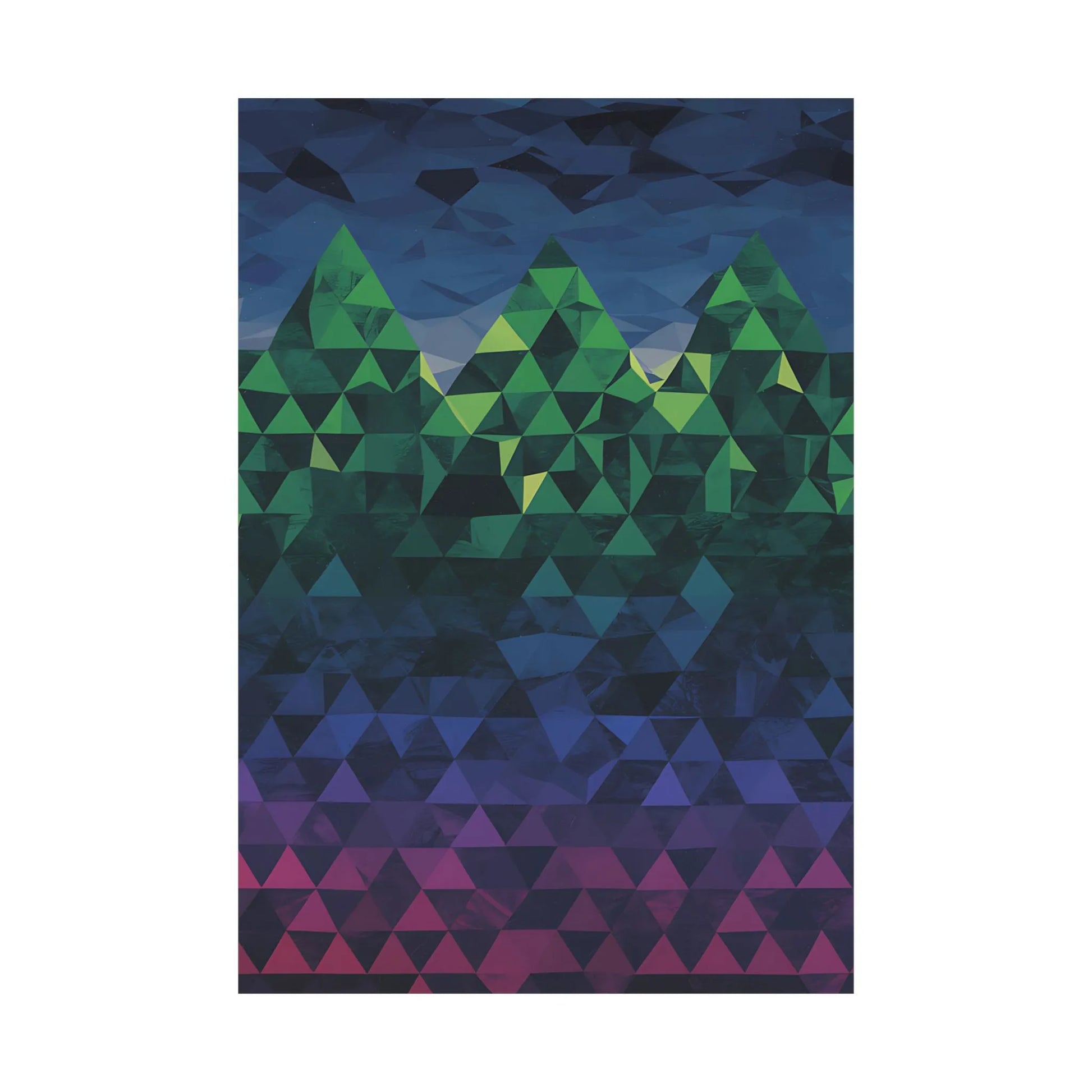 Abstract Mountain Matte Vertical Poster 2025 - Iron Phoenix GHG