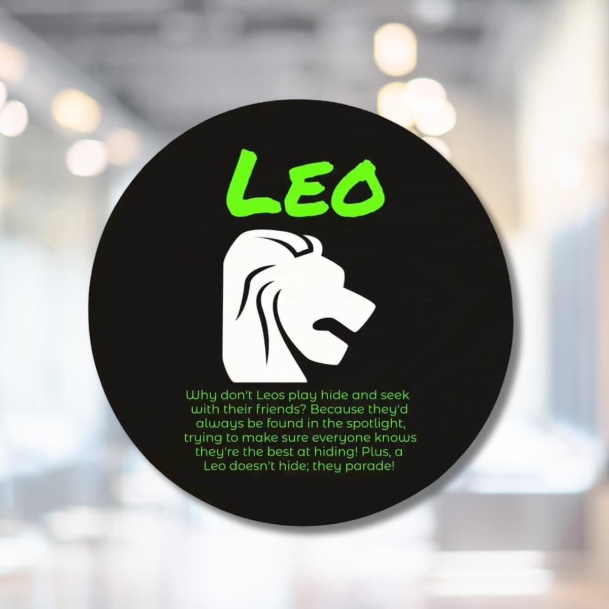 Leo Zodiac Wood Sign | Funny Astrology Home Decor Gift - Iron Phoenix GHG