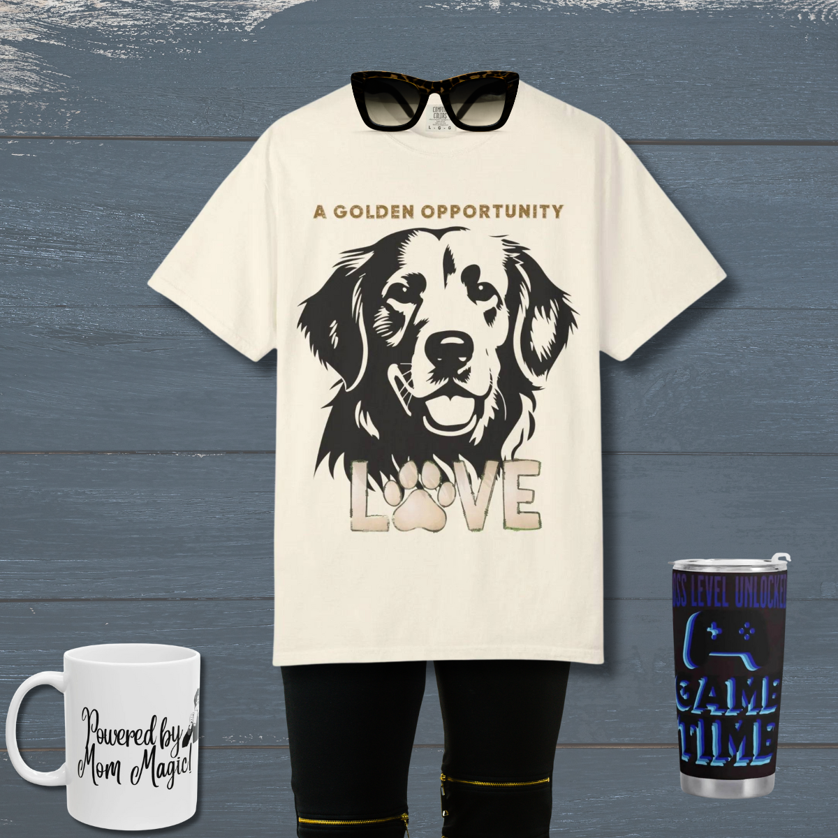 Golden Retriever T-shirt - Golden Opportunity Tee - Iron Phoenix GHG