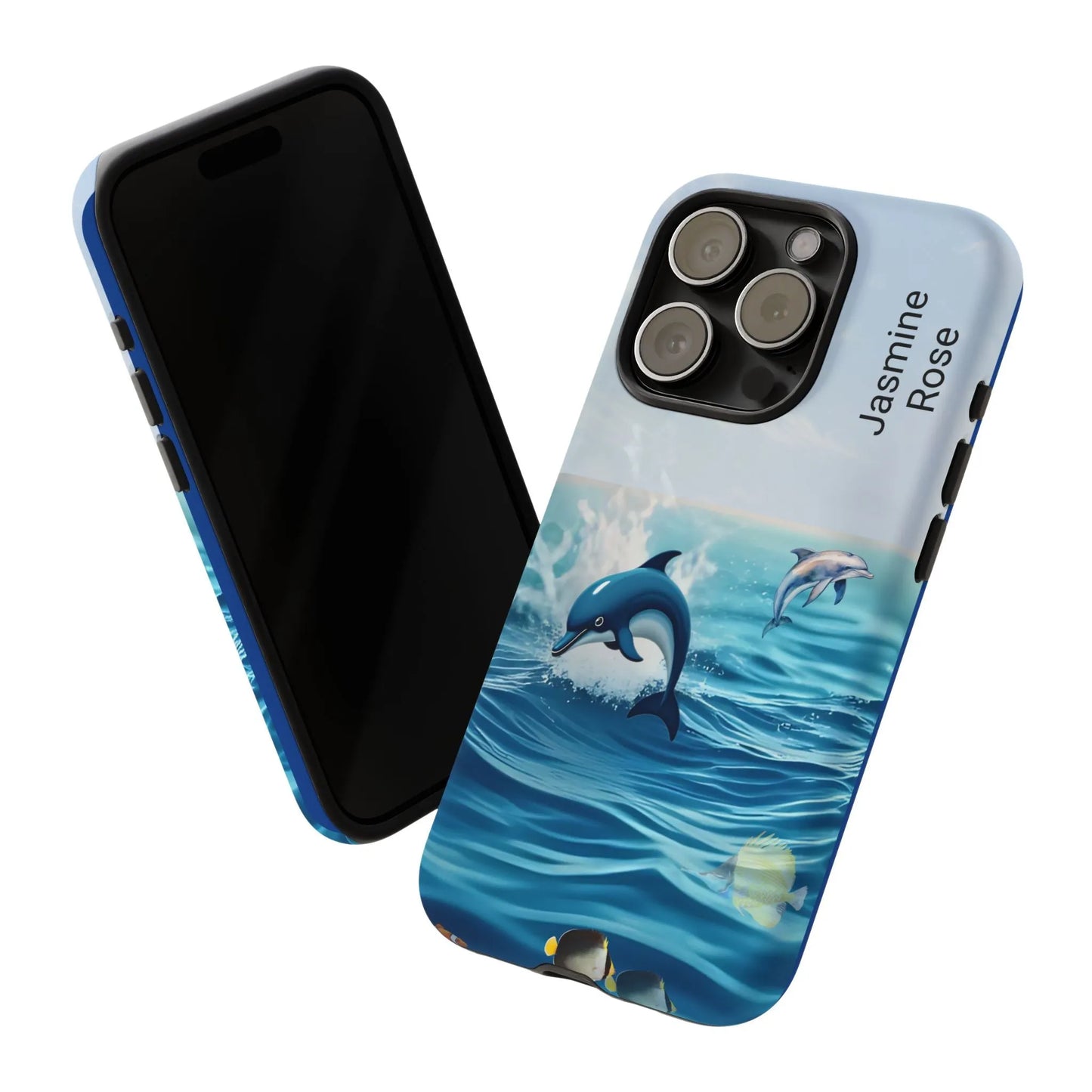 Personalized Phone Case with Dolphin Design, Ocean Vibes, Customizable Gift, Beach Lover Accessory, Ideal for Birthdays, Summer