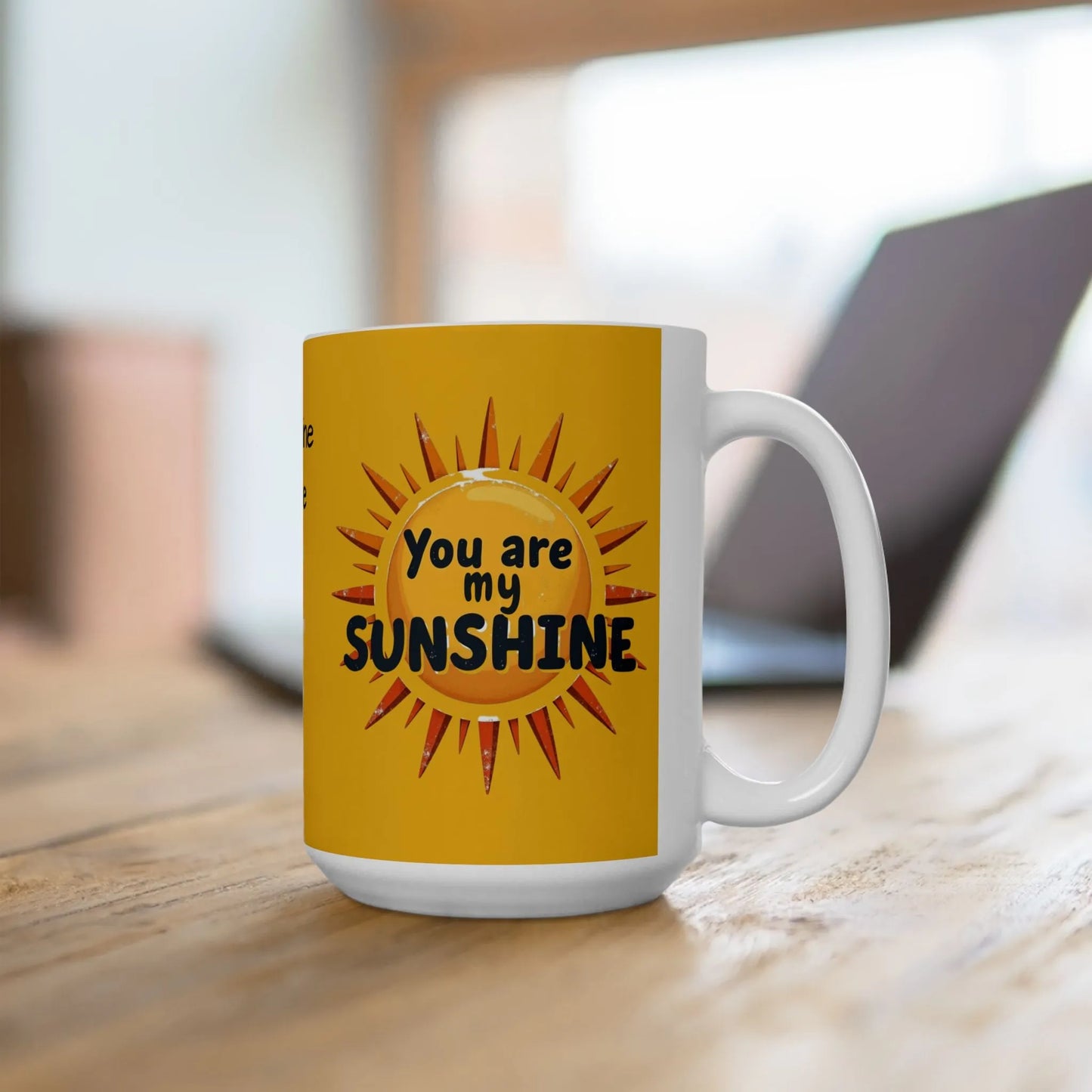 Personalized Sunshine Ceramic Mug - Brighten Every Morning, Gift for Coffee Lovers, Perfect for Birthdays, Home Office Decor, Custom Names