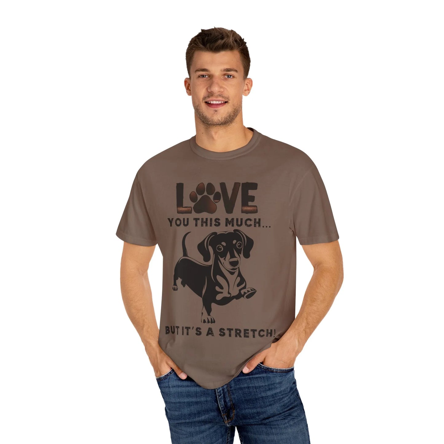 Love This Much Dog T-Shirt, Funny Pet Tee, Unisex Gift for Dog Lovers, Casual Wear, Quirky Animal Lover Apparel