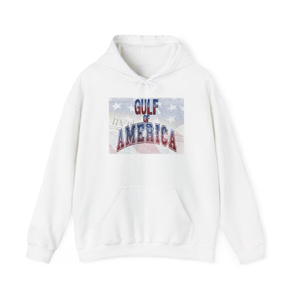 Gulf of America Hoodie, Unisex, Patriotic, Cozy Wear White