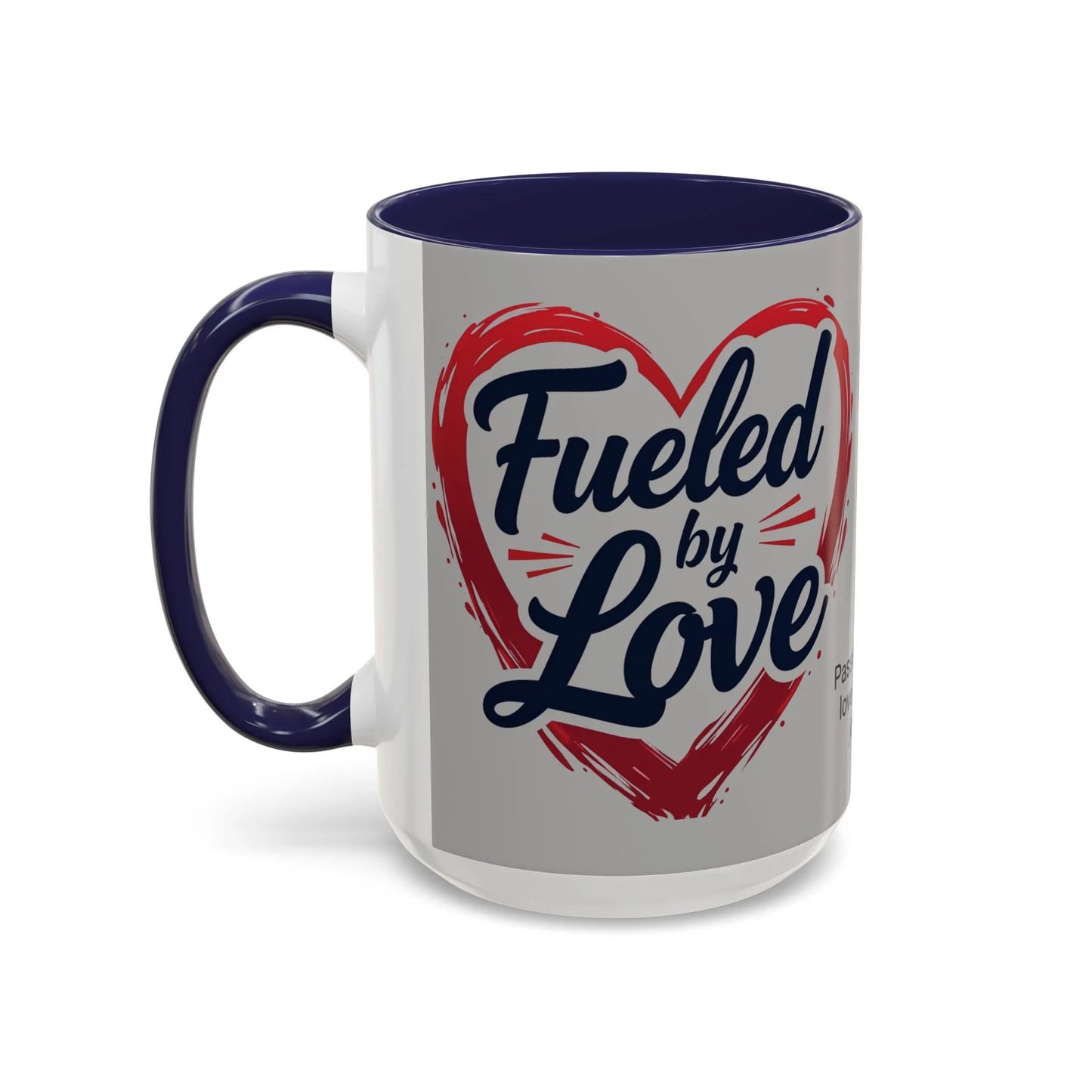 Fueled by Love Coffee Mug - Perfect for Gifts, Romantic Mug, Wedding Gift, Anniversary, Coffee Lovers, Heart Design
