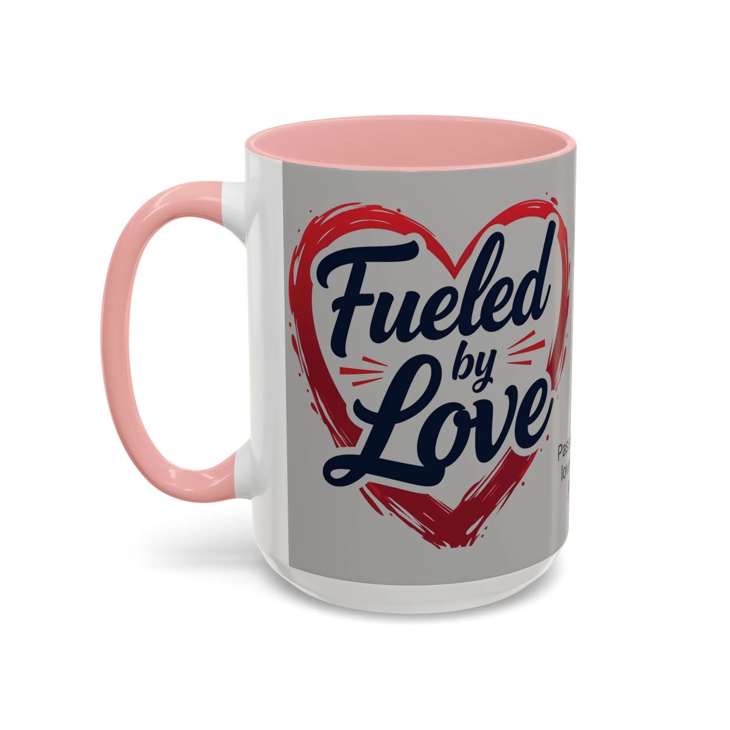 Fueled by Love Coffee Mug - Perfect for Gifts, Romantic Mug, Wedding Gift, Anniversary, Coffee Lovers, Heart Design