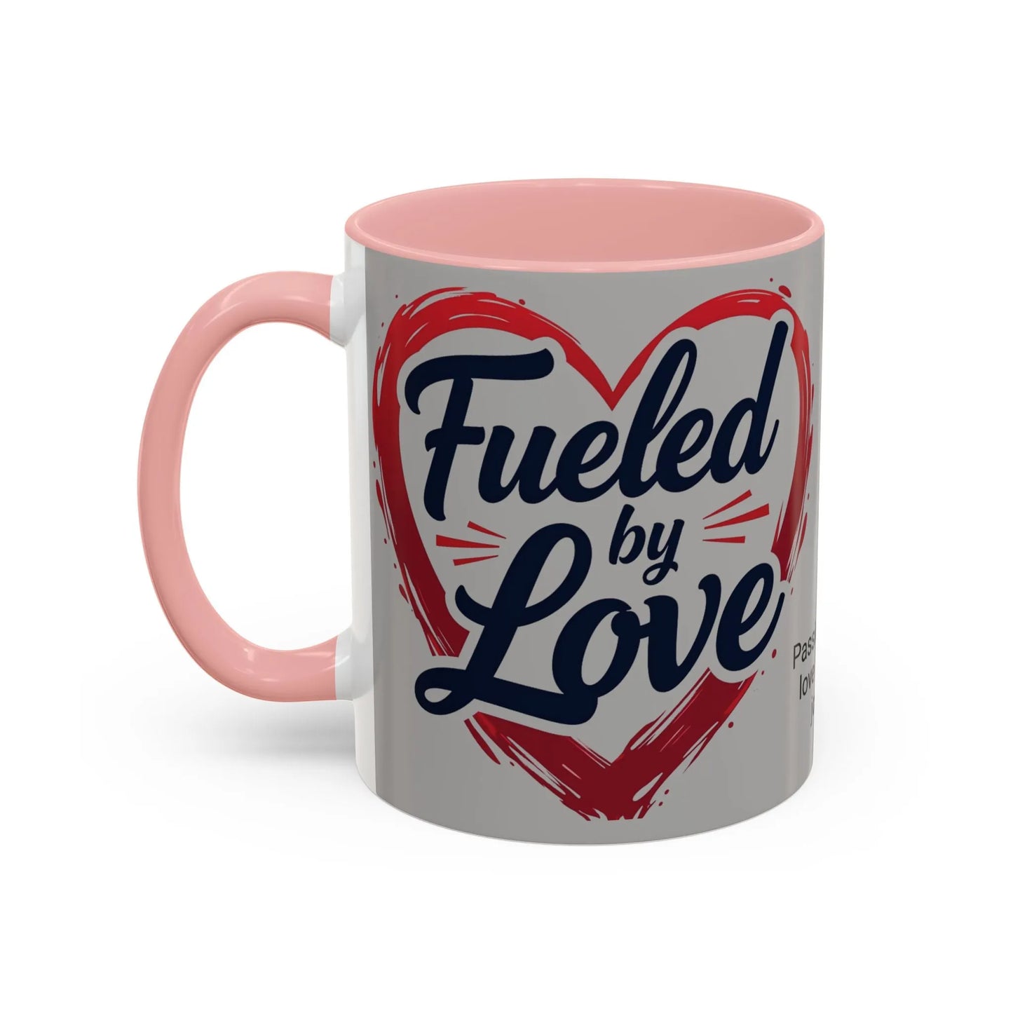 Fueled by Love Coffee Mug - Perfect for Gifts, Romantic Mug, Wedding Gift, Anniversary, Coffee Lovers, Heart Design