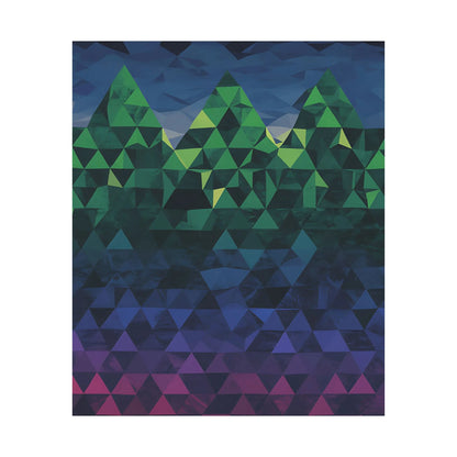 Abstract Mountain Matte Vertical Poster 2025 - Iron Phoenix GHG