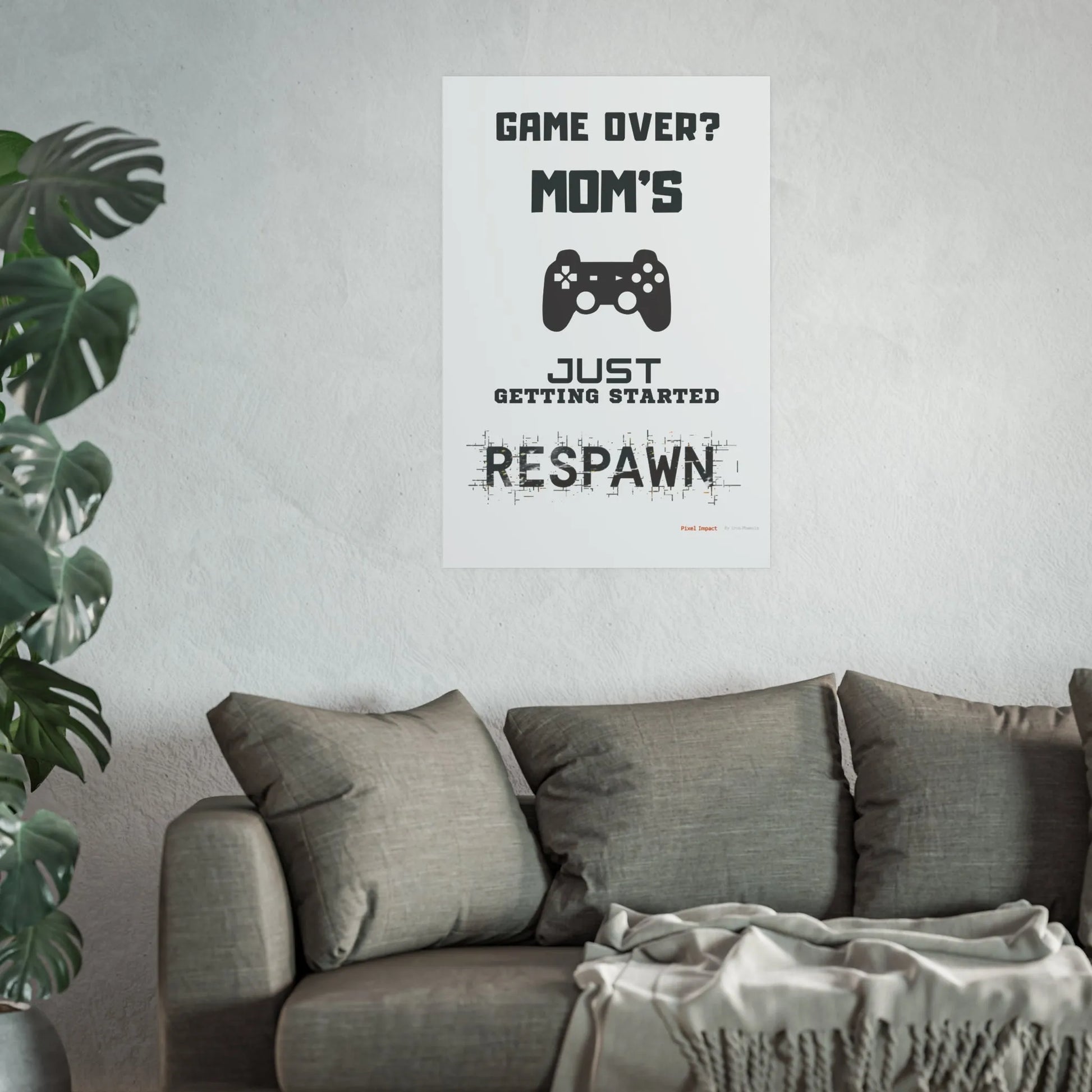 Gaming Mom Poster - Fun Wall Art for Gamers, Motivational Decor - Iron Phoenix GHG