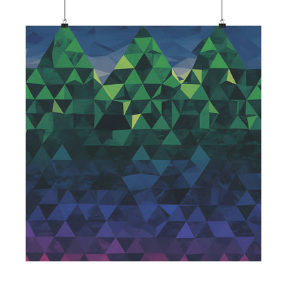 Abstract Mountain Matte Vertical Poster 2025 - Iron Phoenix GHG