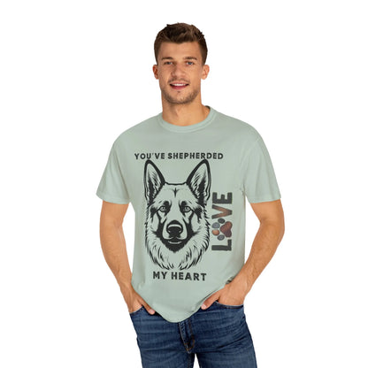 Shepherd Dog Love T-Shirt, Unisex Gift for Dog Lovers, Pet Adoption Support, Heartwarming Canine Apparel, Casual Everyday Wear