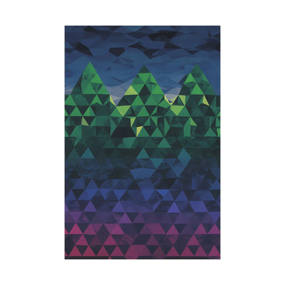Abstract Mountain Matte Vertical Poster 2025 - Iron Phoenix GHG
