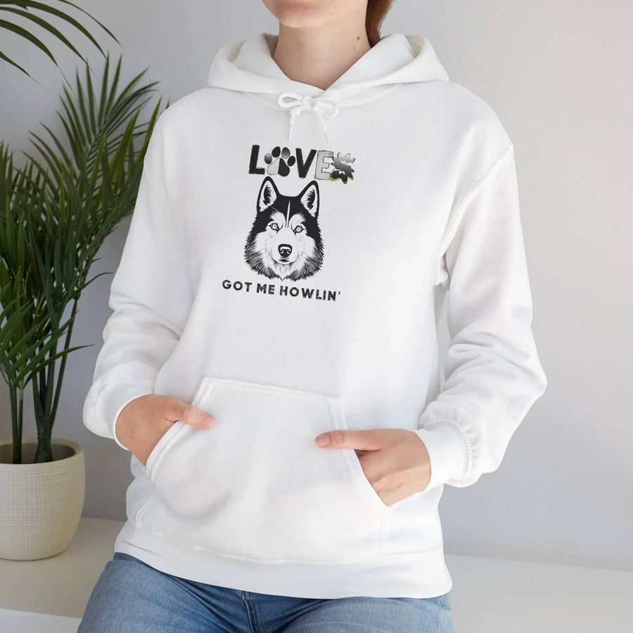 Cozy Husky Dog Hoodie - Heavyweight Blend, Spacious Pockets, Adjustable Hood - Iron Phoenix GHG