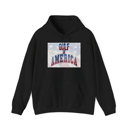 Gulf of America Hoodie, Unisex, Patriotic, Cozy Wear Black