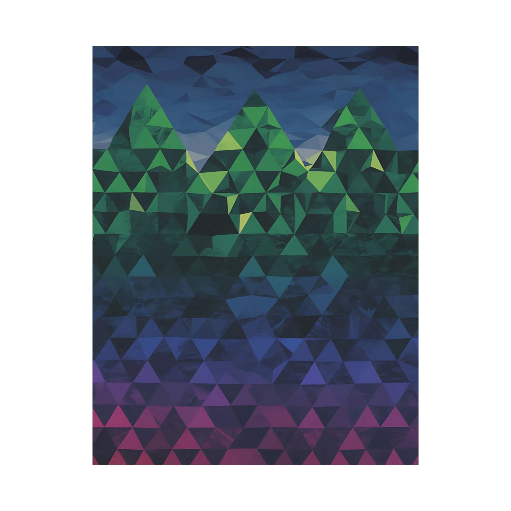 Abstract Mountain Matte Vertical Poster 2025 - Iron Phoenix GHG