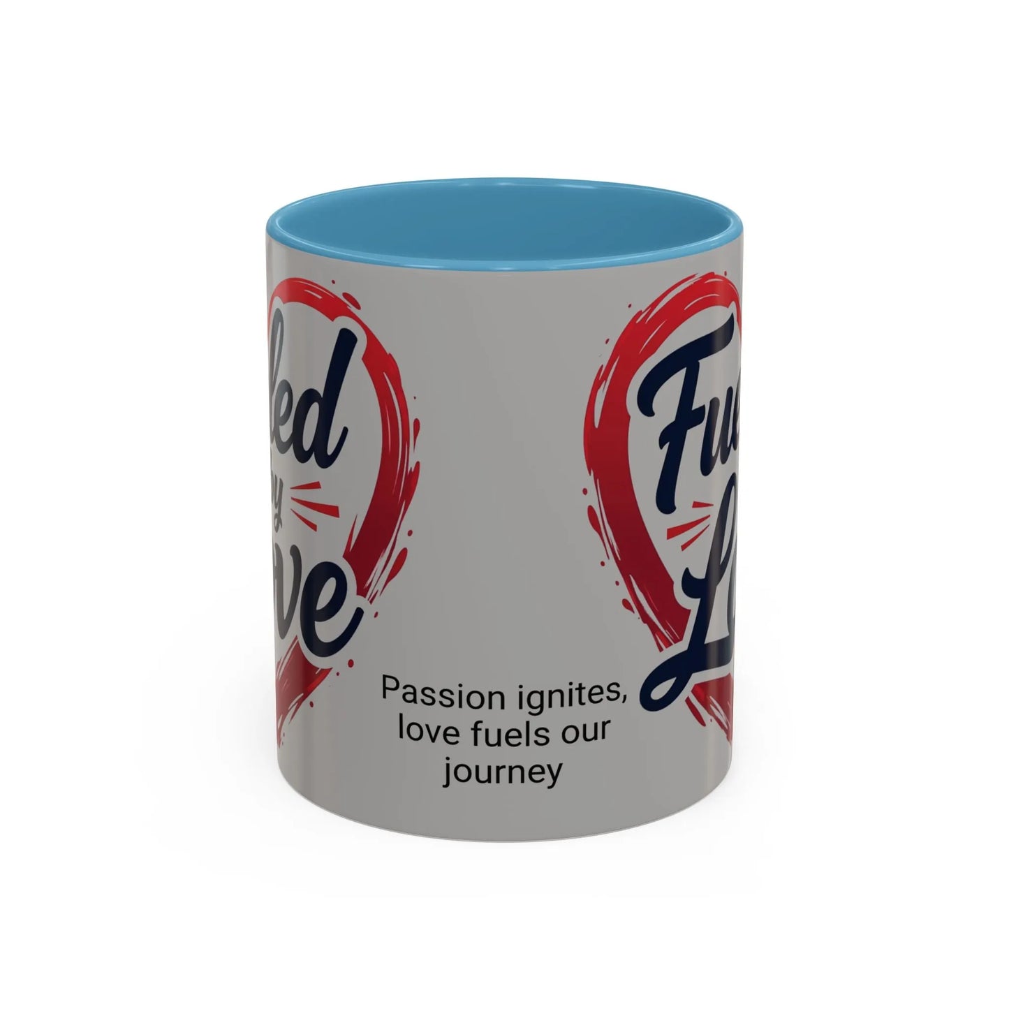 Fueled by Love Coffee Mug - Perfect for Gifts, Romantic Mug, Wedding Gift, Anniversary, Coffee Lovers, Heart Design