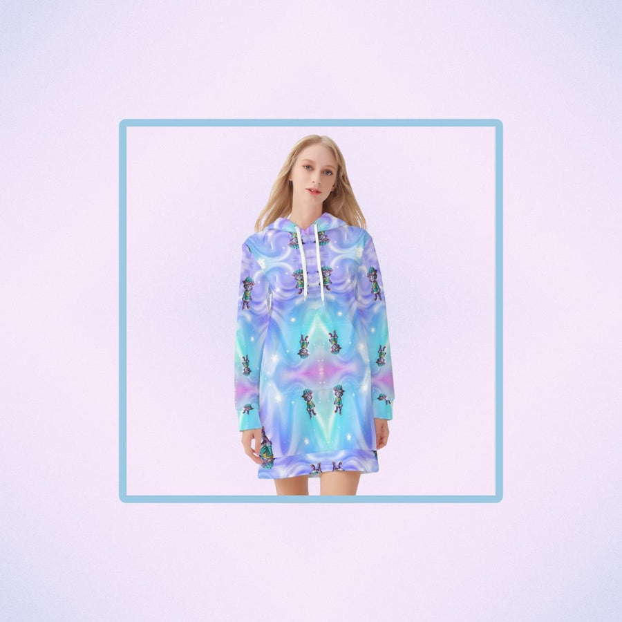 "Cosmic Sprite" Celestial Hoodie Dress | Iron Phoenix GHG - Iron Phoenix GHG