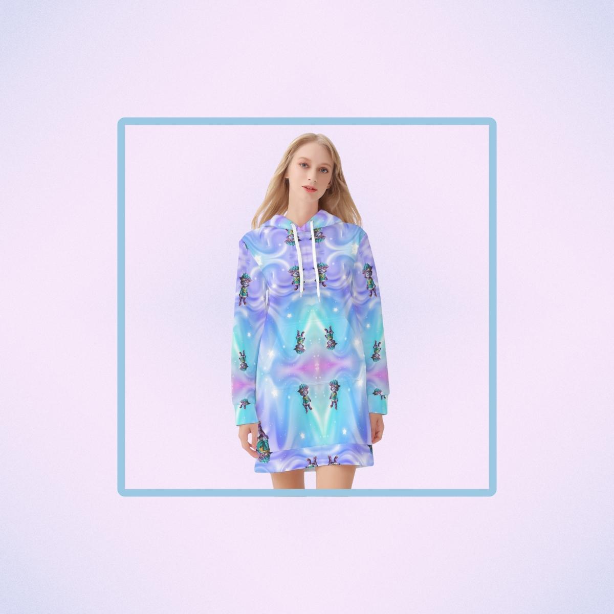 "Cosmic Sprite" Celestial Hoodie Dress | Iron Phoenix GHG - Iron Phoenix GHG