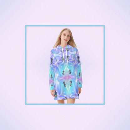 "Cosmic Sprite" Celestial Hoodie Dress | Iron Phoenix GHG - Iron Phoenix GHG