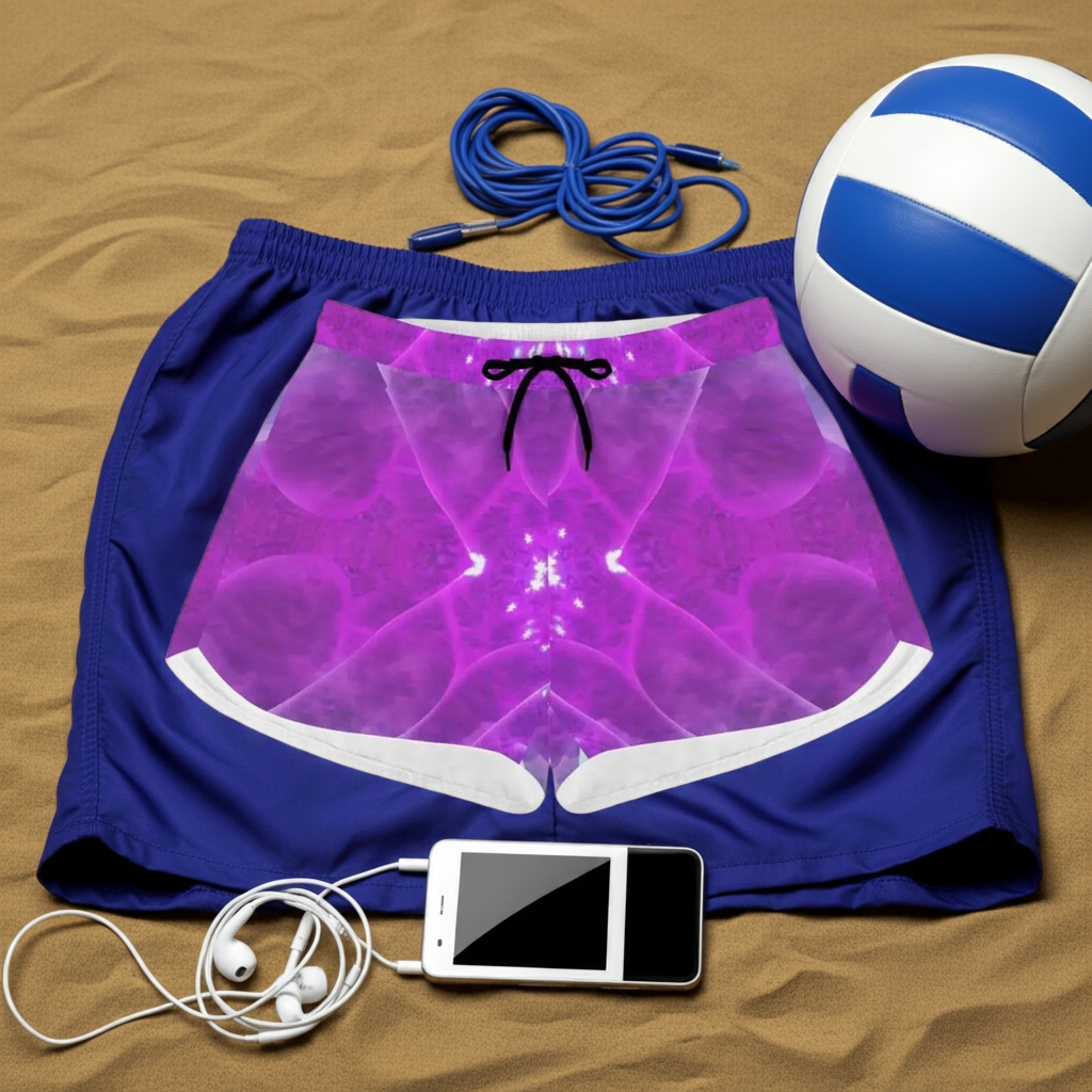 Casual Purple Beach Shorts - Women's Summer Style