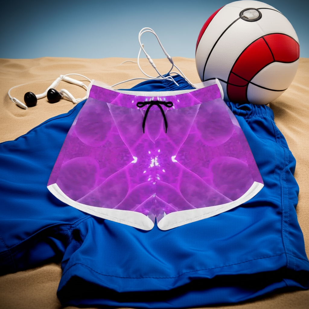 Casual Purple Beach Shorts - Women's Summer Style