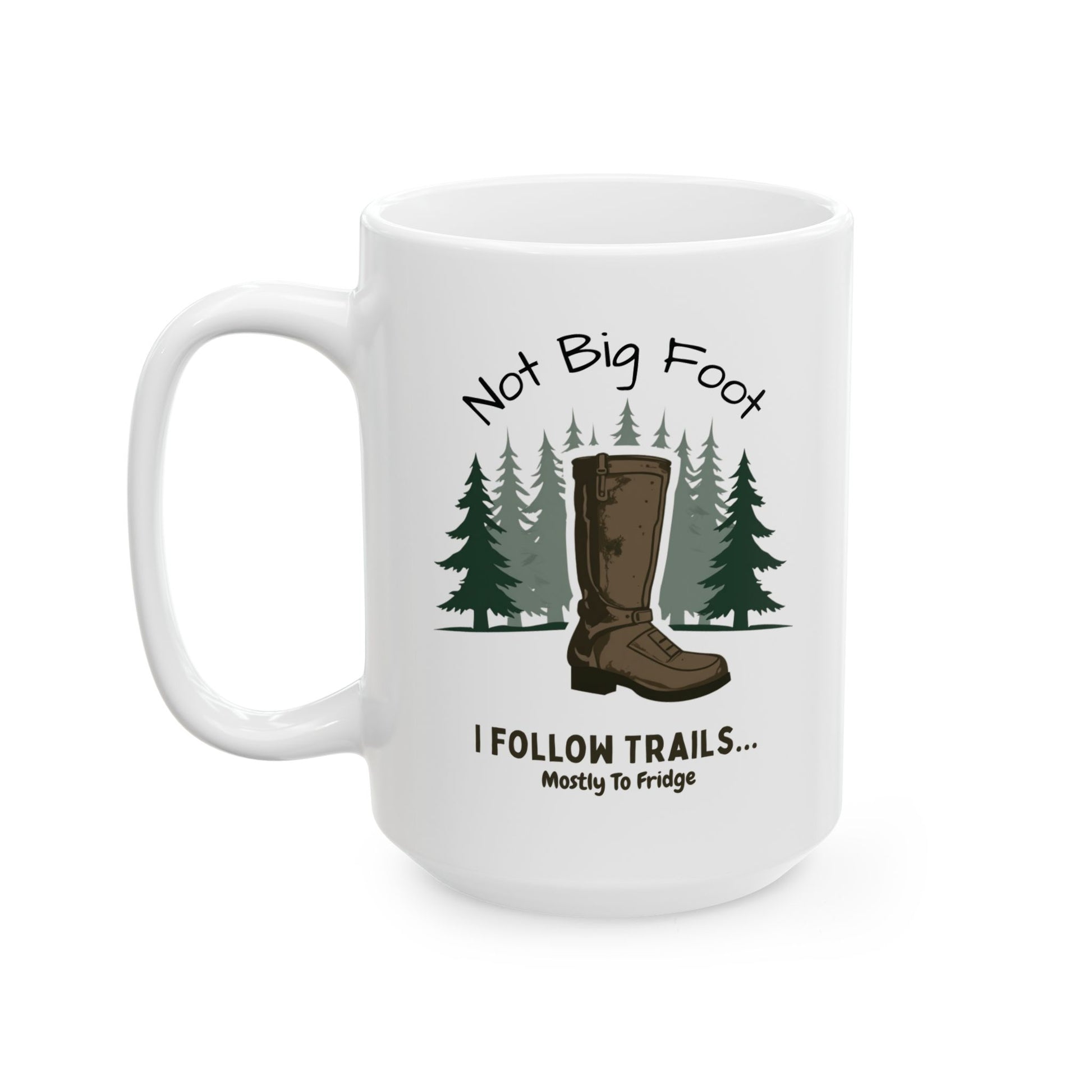 Nature Lover's Ceramic Mug - Funny Camping Gift for Outdoorsy Friends, Perfect for Coffee or Tea, 11oz and 15oz Sizes, Ideal for Birthdays, - Iron Phoenix GHG