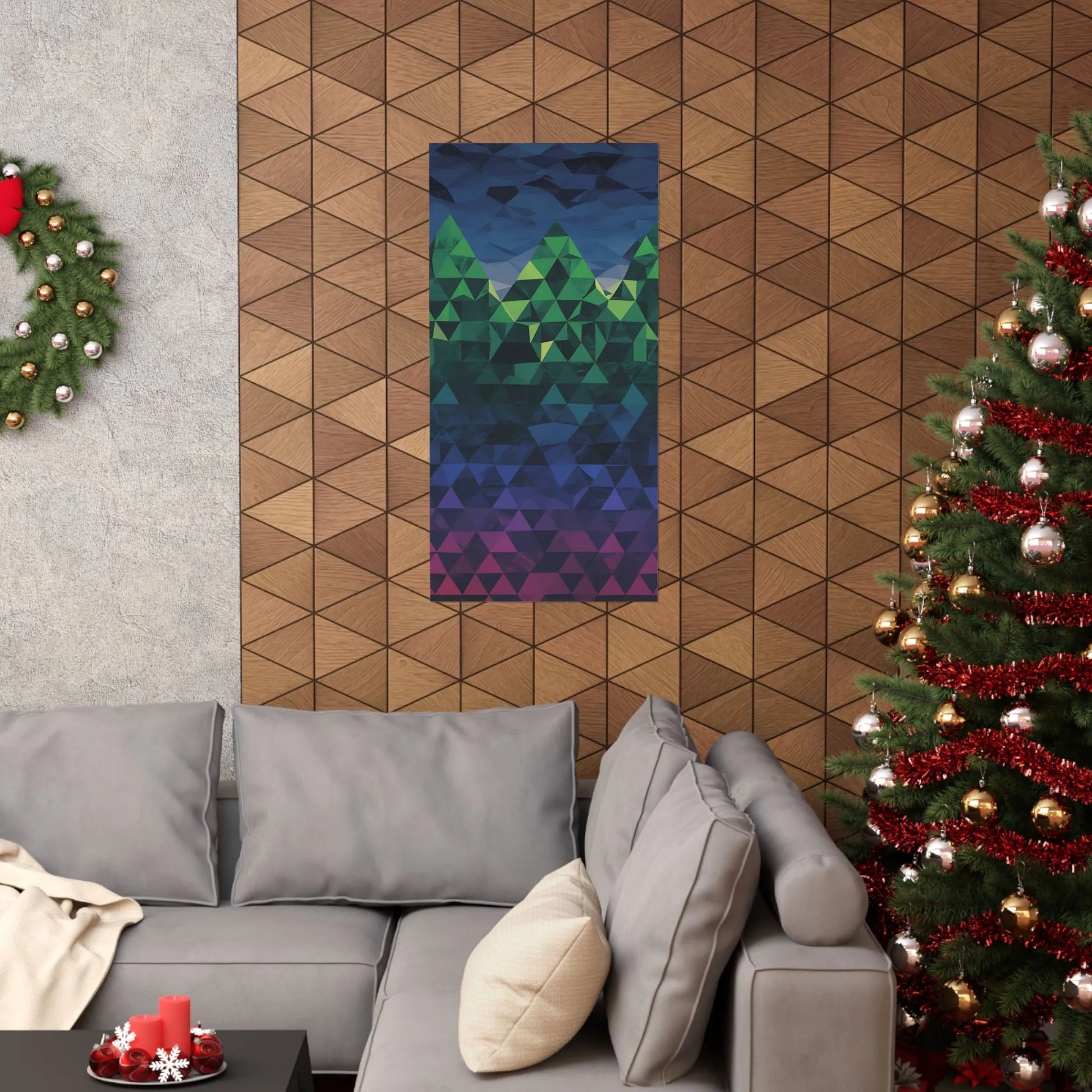 Abstract Mountain Matte Vertical Poster 2025 - Iron Phoenix GHG
