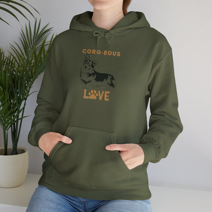 Corgi Love Hoodie, Cozy Sweatshirt, Dog Lover Gift, Pet Appreciation, Cute Animal Apparel, Perfect for Birthdays & Celebrations