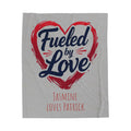 Personalized Plush Blanket - 'Fueled by Love' - Cozy Gift for Couples - Image 2