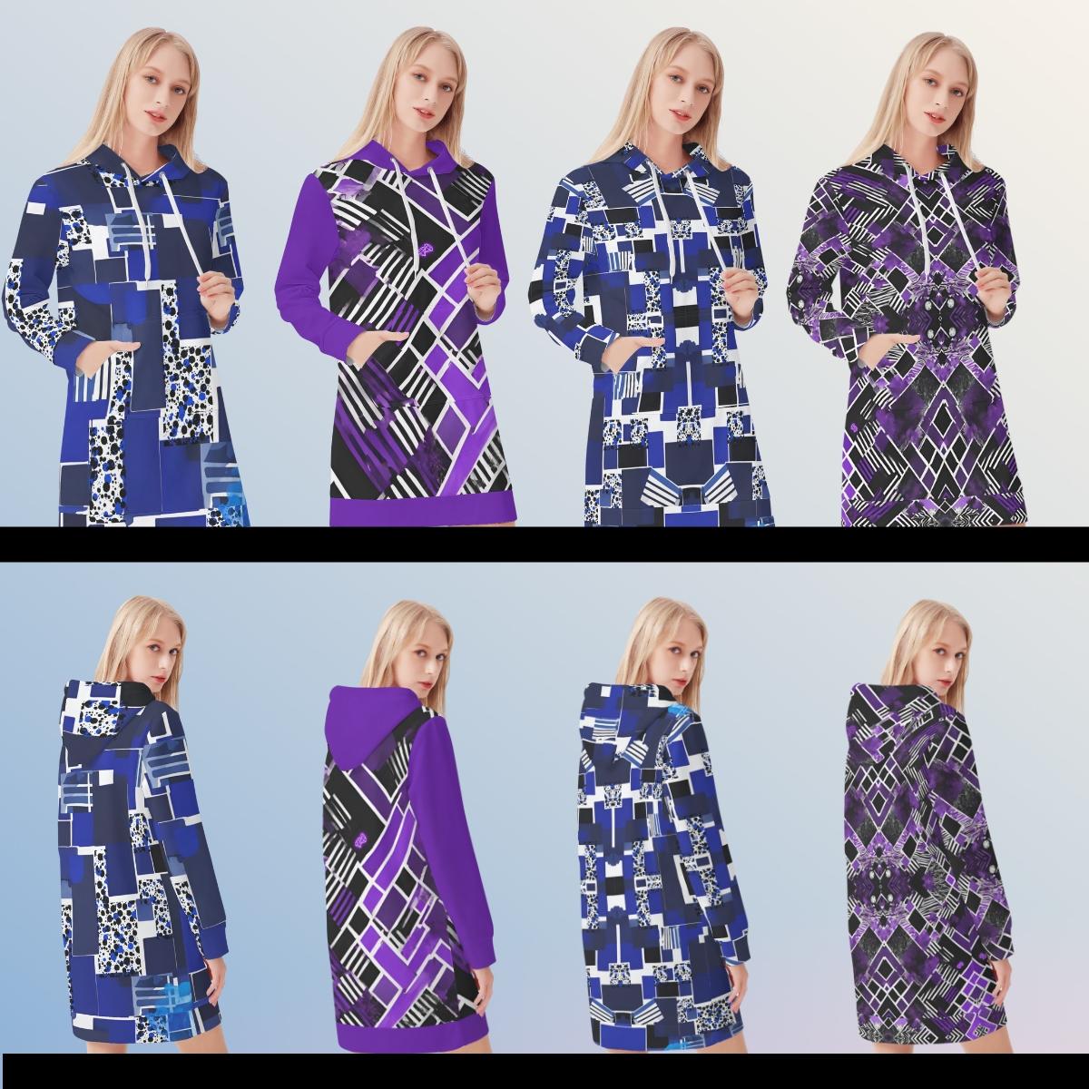 Geometric Print Hoodie Dress (4 Styles)| Iron Phoenix GHG - Iron Phoenix GHG