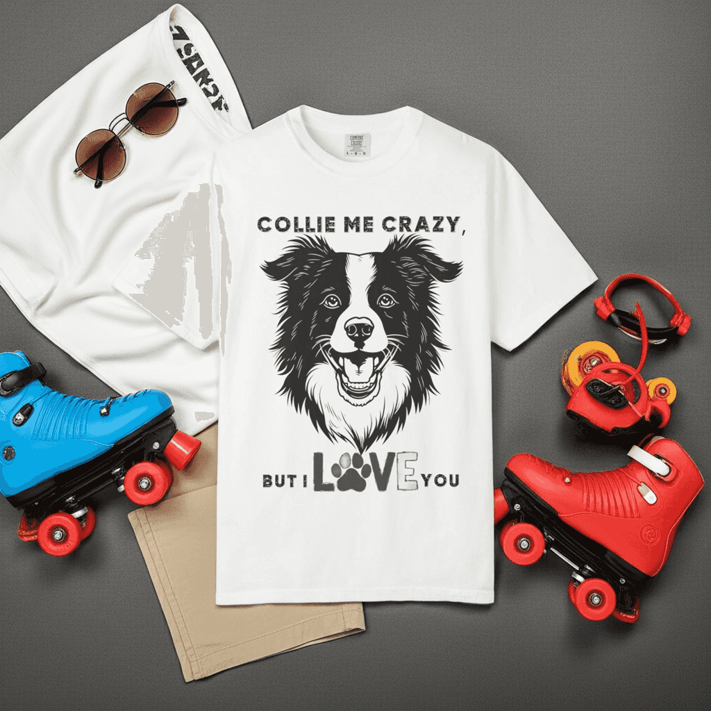 Collie T-shirt - Eco-Friendly Gaming Comfort Tee - Iron Phoenix GHG