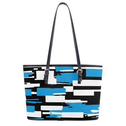 Azure Mosaic Collection Abstract Tote Bags - Iron Phoenix GHG