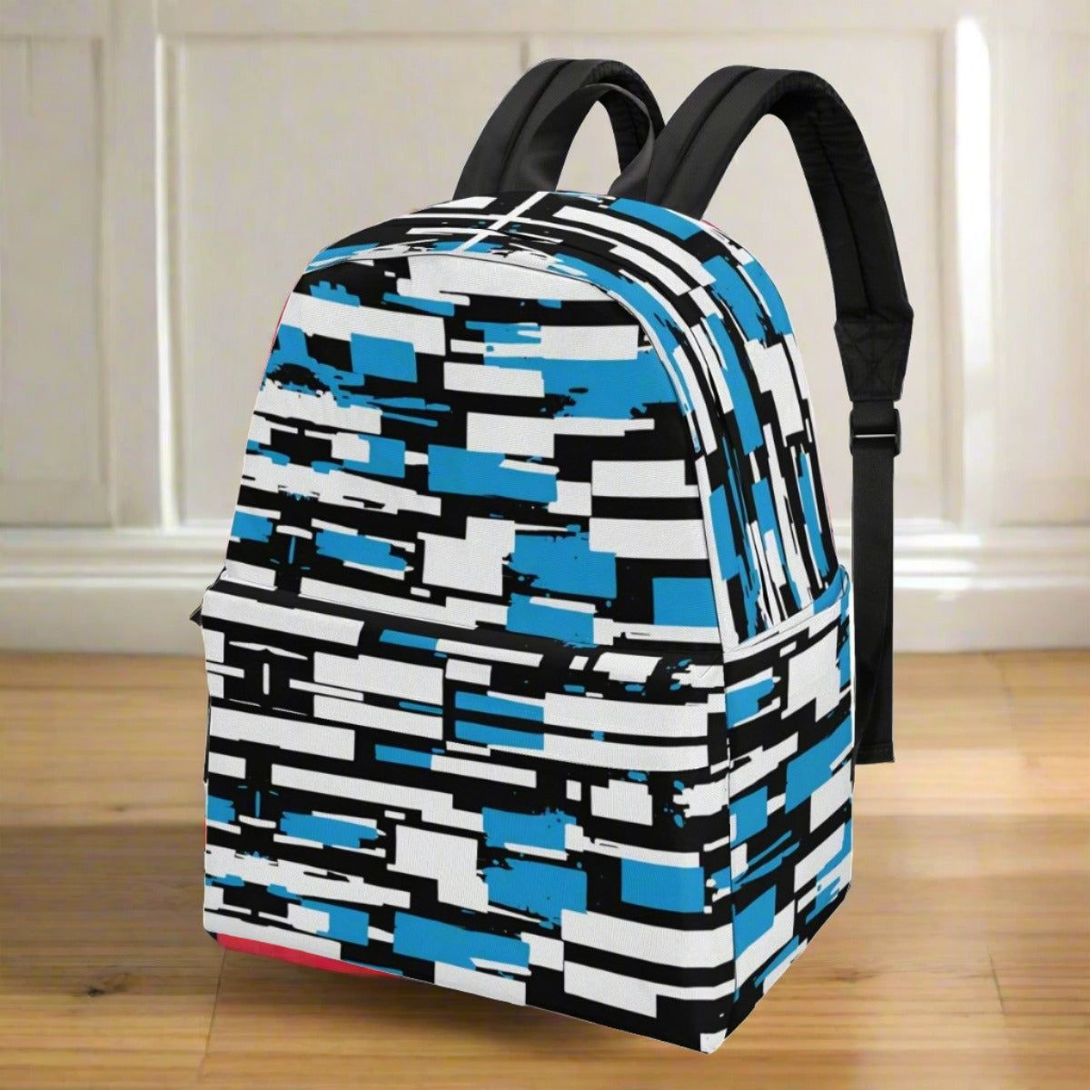 Azure Mosaic Collection Blue Backpack | White Block Print - Iron Phoenix GHG