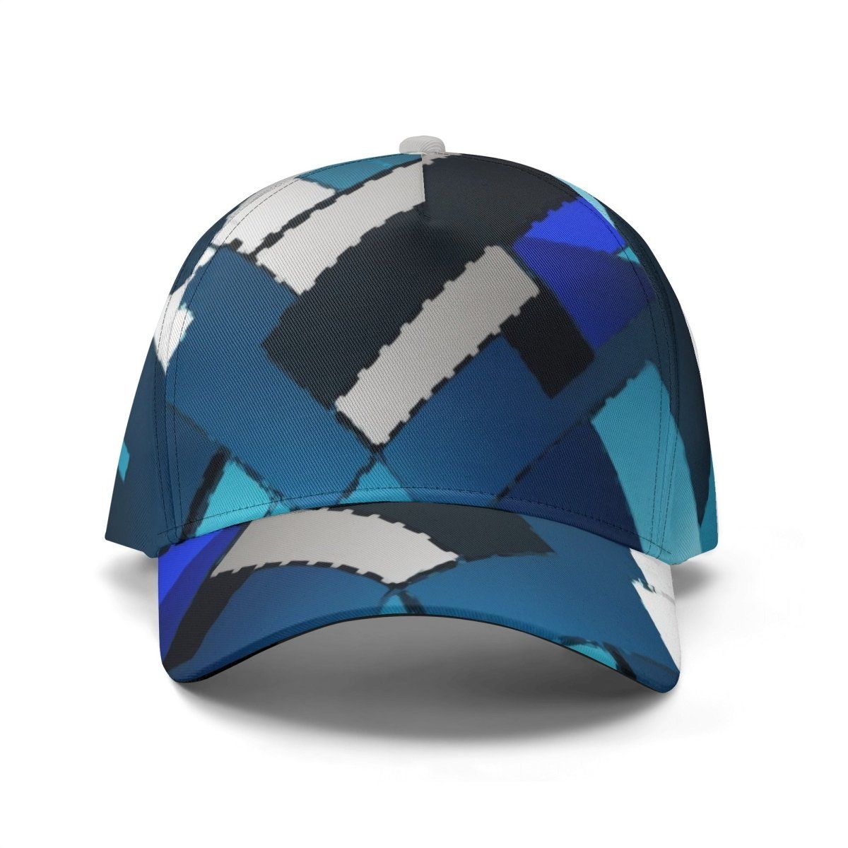 Blue Print Baseball Cap: Azure Mosaic Collection - Iron Phoenix GHG