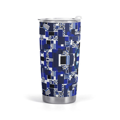 Blue and White Pattern Tumbler - Iron Phoenix GHG