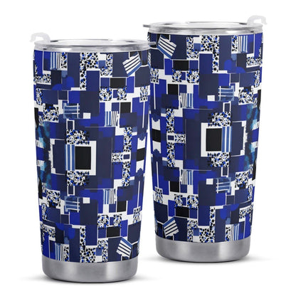 Blue and White Pattern Tumbler - Iron Phoenix GHG