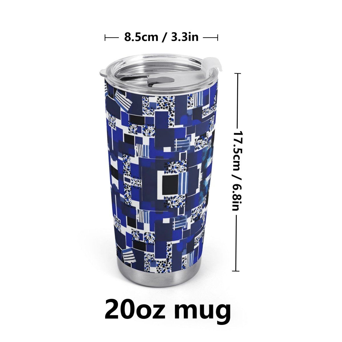 Blue and White Pattern Tumbler - Iron Phoenix GHG