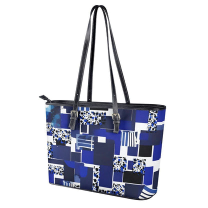 Blue White Black Fashion Tote - Iron Phoenix GHG