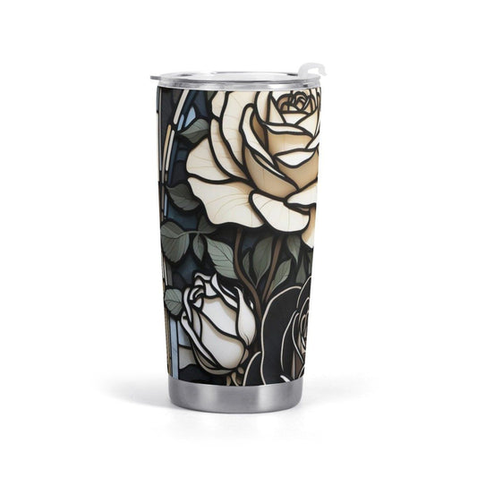 Botanical Elegance Tumbler – Sip in Style with Stainless Steel Sophistication - Iron Phoenix GHG