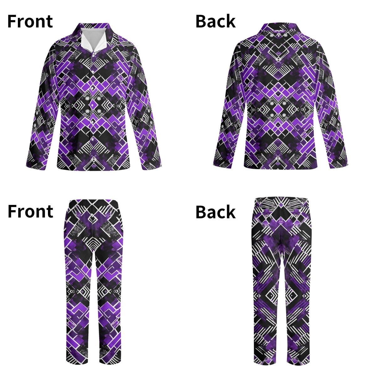 Comfy Purple block Pajama Set - Iron Phoenix GHG