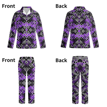 Comfy Purple block Pajama Set - Iron Phoenix GHG