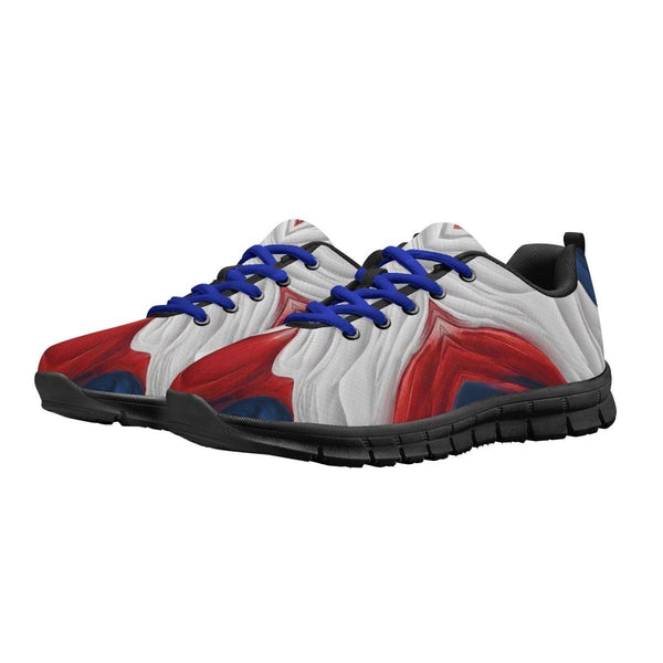 Patriotic Men's Running Shoes Red white and blue - Iron Phoenix GHG