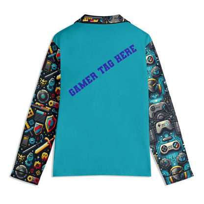 Cozy teal Gamer Tag PJs - Iron Phoenix GHG