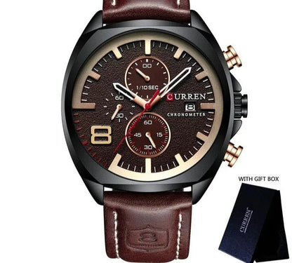 Elegant Men's Leather Sport Watch - Iron Phoenix GHG