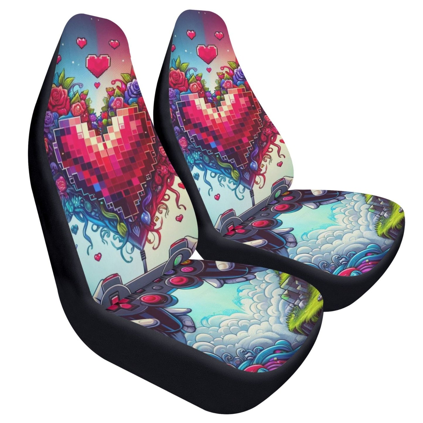 Embroidered Front Car Seat Covers - Iron Phoenix GHG