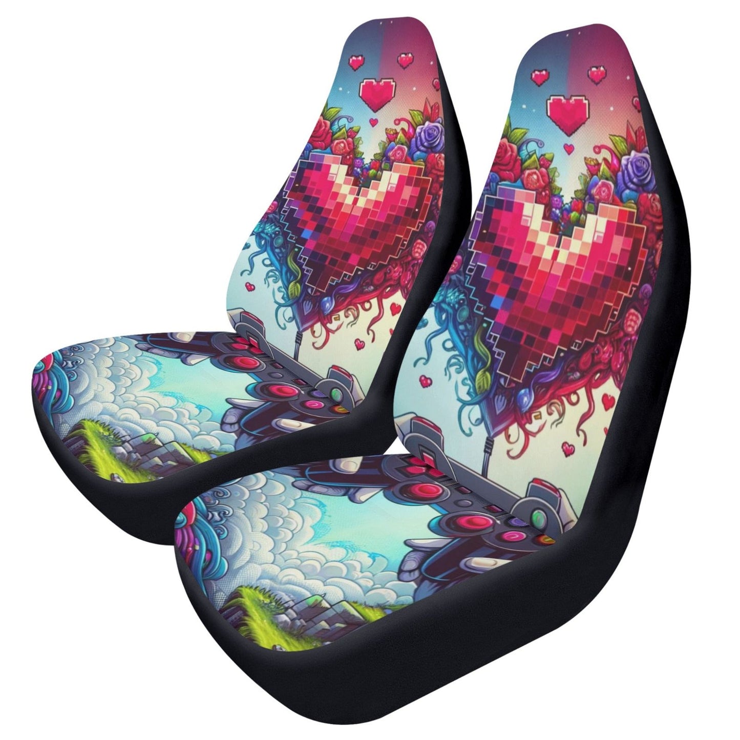 Embroidered Front Car Seat Covers - Iron Phoenix GHG