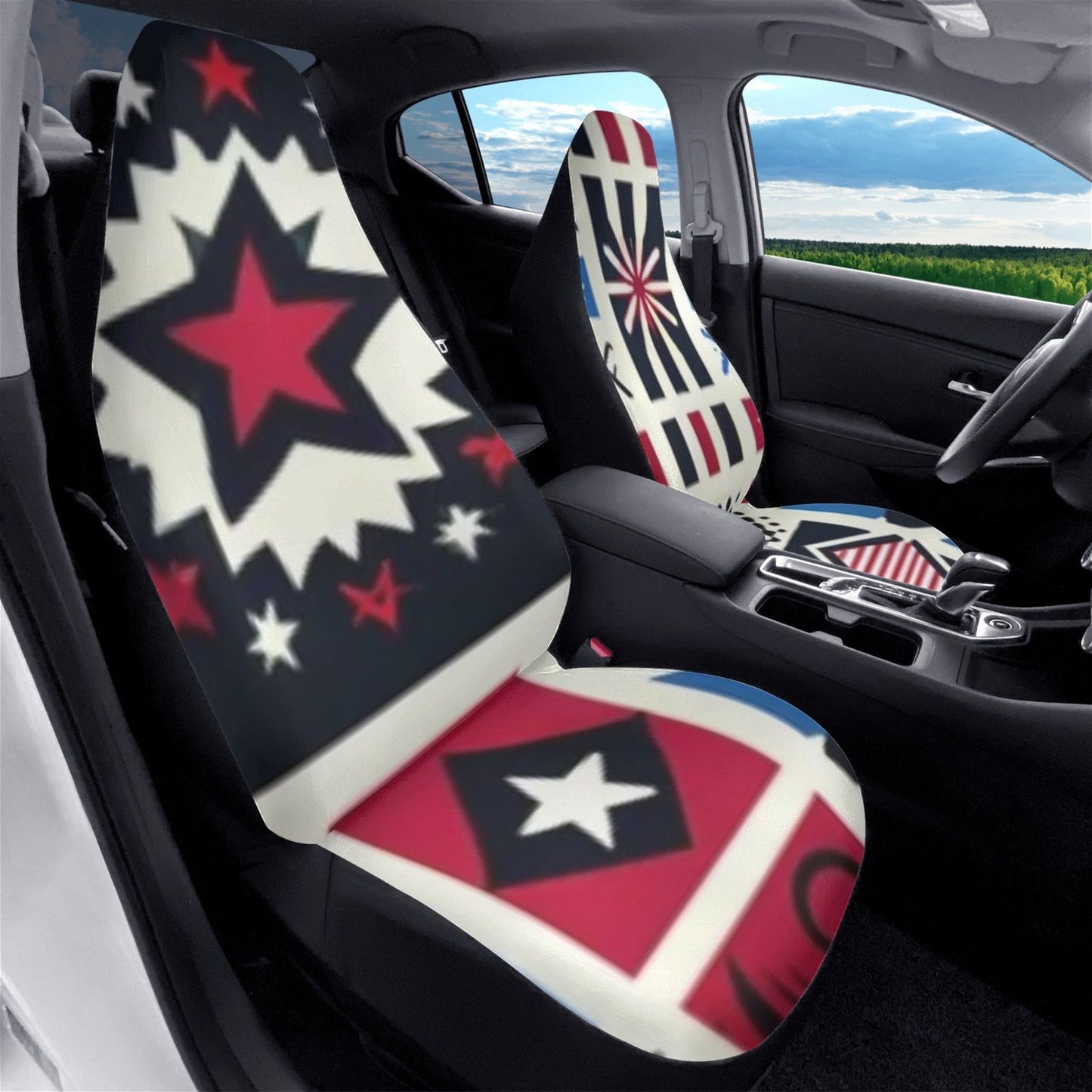 Embroidered Front Car Seat Covers - Iron Phoenix GHG