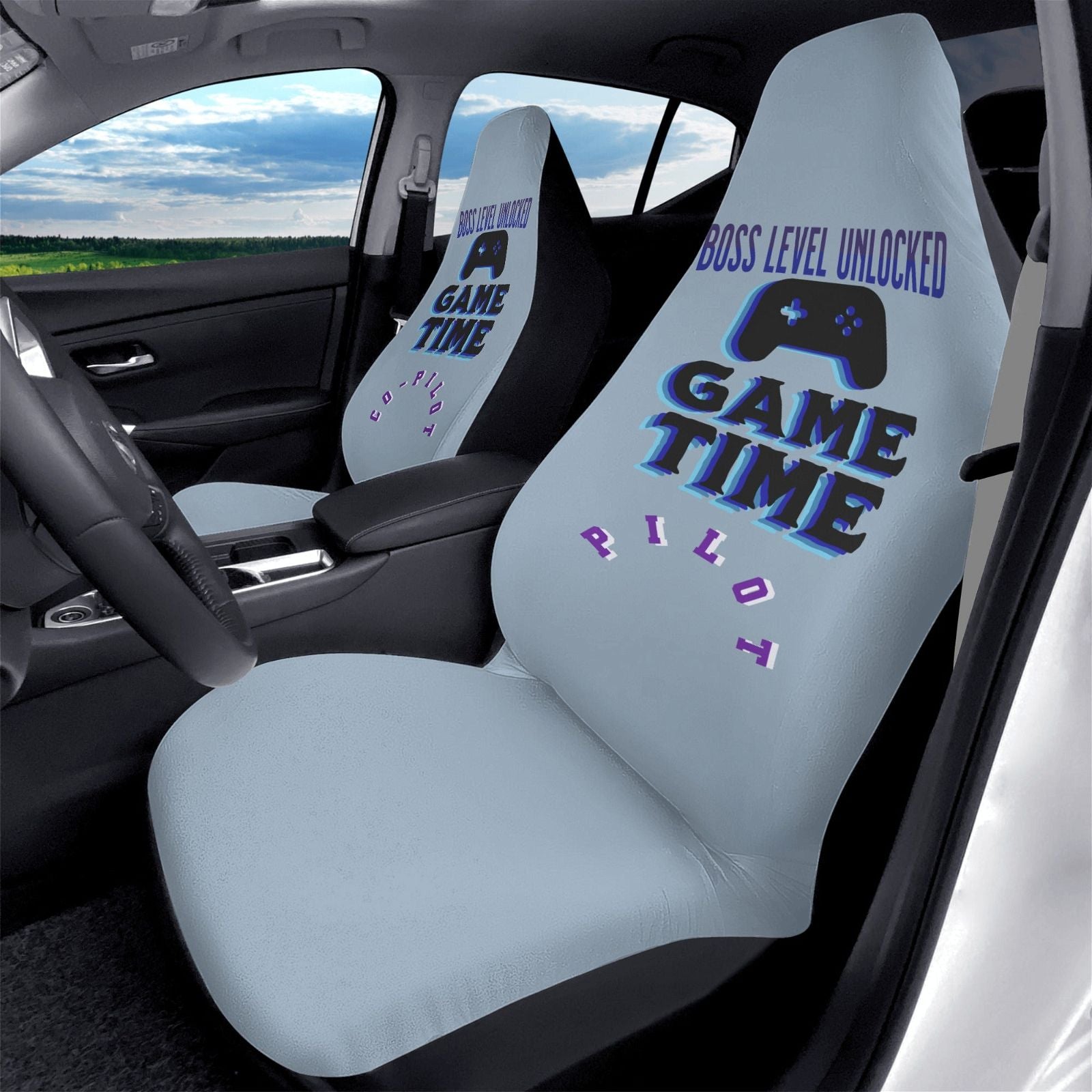 Embroidered Front Car Seat Covers - Iron Phoenix GHG