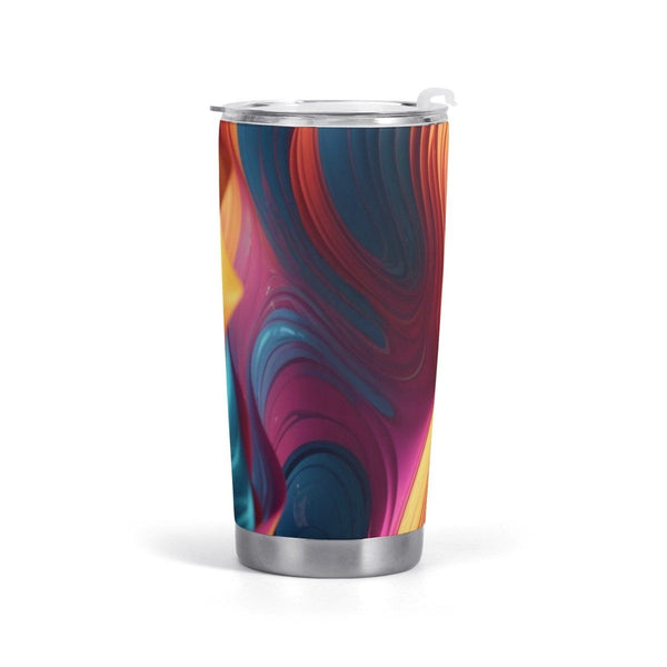 Flowy Deep Colors All Over Printing Car Cup - Vibrant and Stylish - Iron Phoenix GHG